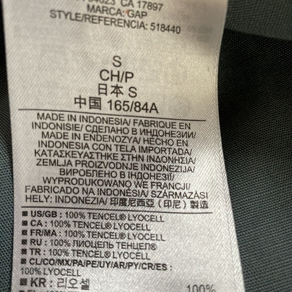 🥰GAP blue gray  button down shirt dress with belt.  Size S - Picture 7 of 7